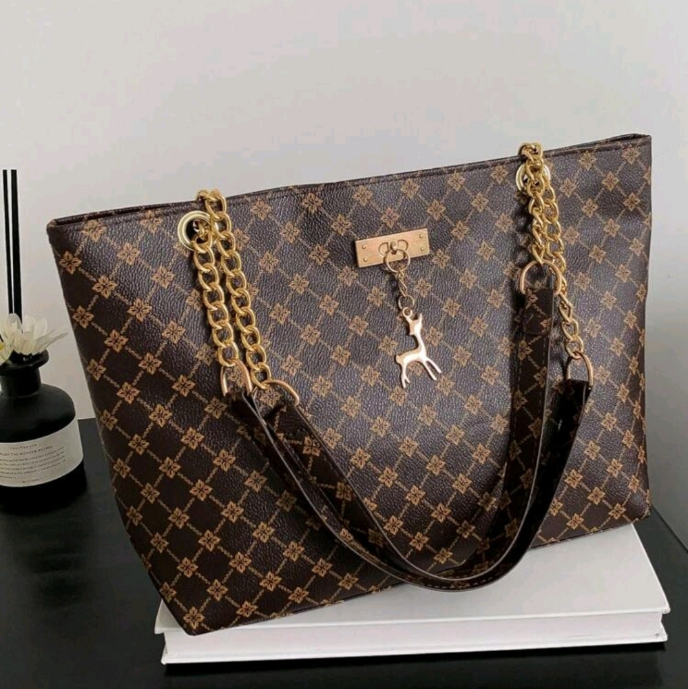 Fashionable Vintage Crocodile Pattern Women's Shoulder Tote Bag,Large Capacity